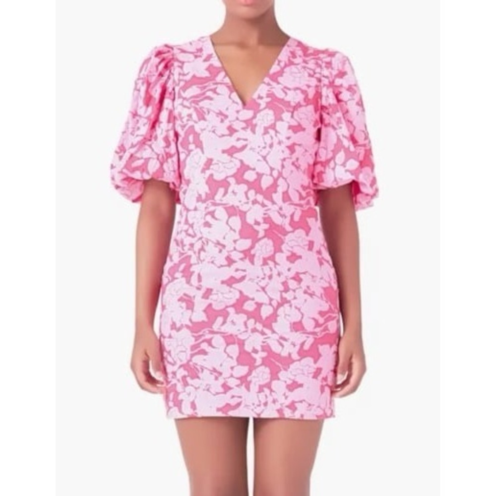 Endless Rose Nordstrom pink floral mini dress‎ size medium